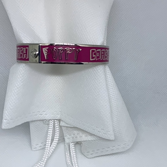 Vintage Coach Poppy Pink and Silvertone bracelet - Picture 1 of 14